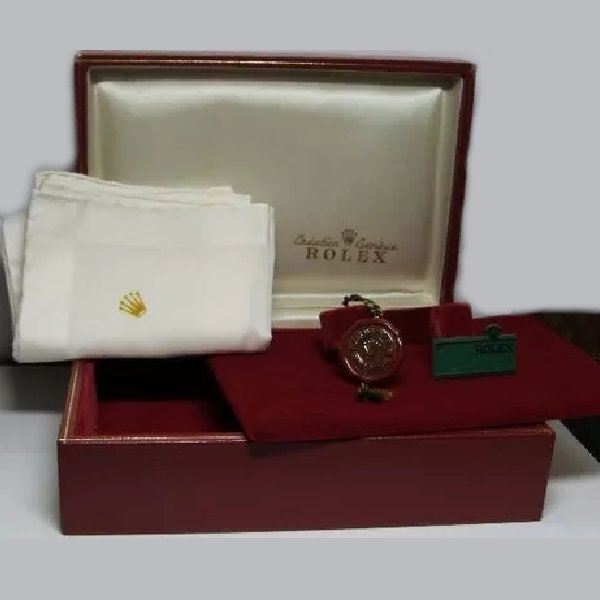 (a0970)Box case original Rolex + handkerchief Rolex.